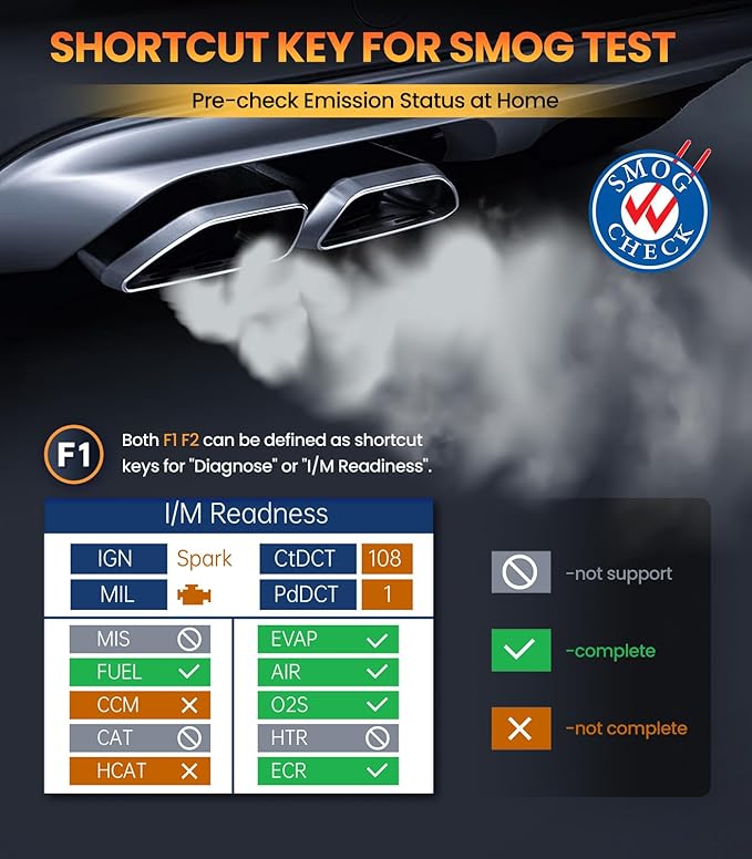 OM707 OBD2 Scanner for Honda Acura, Full Systems Diagnostic Tool, 15 Popular Reset Services, Auto VIN, Battery Test, One-Key
