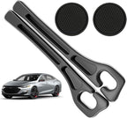 Car Seat Gap Filler Organizer Compatible with Chevy Trax Malibu Equinox Accessories Seat Gap Plug Blocker with Storage Slot Non-Slip Car Cup Holder Coaster Black