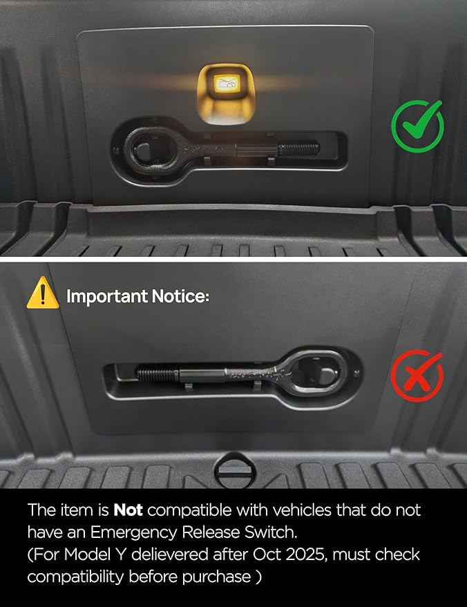 TPARTS Frunk LED Light Strip for New Tesla Model Y Juniper 2025, Flexible Silicone Waterproof Interior Lighting Bar,Tool-Free Installation Tesla Front Trunk Accessories Intelligent Ambient Lights