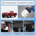 Sun Shade Sunshade for Nissan Frontier 2022-2024 2025 2026 Windshield Cover, 4-Layers Sun Shield 250T Silver Sun Visor Foldable Front Window Shade Blocks UV Rays Car Accessories