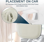 Makeup Mirror Cover Sun Visor Cap Clip for Ford Edge Robust No.DS7Z54672A40AF | Inner Sun Visor Bolt Cover Grey White with Flat Pry Bar 1 Set