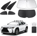 TINGLU Window Shades for Lexus UX 2019-2025 2026 Accessories Car Side Full Windows Windshield Sun Shade Sun UV Rays & Privacy Protection for Camping,Napping,and Relaxing 6PCS