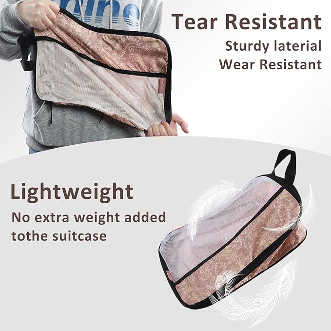 U+U 10 Set Compression Packing Cubes - Ultralight Travel Organizers with Laundry Bag, Space-Saving Suitcase Organizer, Expand