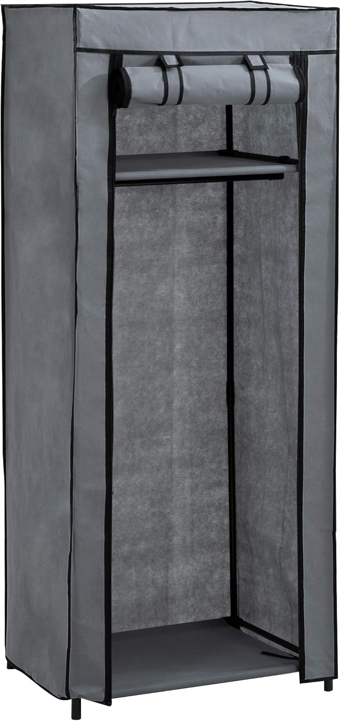 axentia Mobile Cabinet, Black/Grey, approx. 60 x 148 x 45 cm 132891