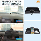Aunginsy Center Console Dash Storage Tray with Mobile Phone Mount Compatible with Hummer H3 2005-2009, Car Dashboard Multi-Functional Phone Holder Storage Box Dash Organizer Tray Insert Accessories