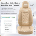 Coverado Car Seat Covers Full Set, Luxury Faux Leather Waterproof Seat Cover, 5 Seat Universal Seat Covers for Cars, Front an