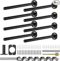 8pcs Wall Shelf Brackets Heavy Duty Floating Shelf Bracket Hidden,Invisible Black Shelving Brackets Decorative Floating Shelf