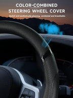 Cxtiy Universal 15.5-16 Inch Steering Wheel Cover – Non-Slip Microfiber Leather, Easy Install, Thickened Grip, All-Season Com