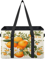 Reusable Grocery Bags Heavy Duty Shopping Bags Foldable Large Tote Bags with Long Handles & Hard Bottom