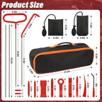 Wind Shear Portable Car Tool Kit, Multifunctional Stainless Steel Car Tools with J-Hook,17 PCS with Carrying Bag