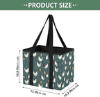 FRMG Chicken Hen Kitchen Reusable Grocery Bags,Car Organizer Storage Bag,Foldable Trunk Organizers,Large Shopping Totes Bag w