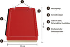 Ice Scraper Brass Blade Small Ice Scraper for Car 2 Pack 4-in-1 Small Ice Scrapers for Car Windshield Frost Wipe Scraper Snow Scraper for Car Original Murska from Europe Winter (2-Pack L&P A052 Red)