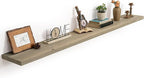 Marsmiles 72 Inch Floating Shelf | 9.3 Inch Deep Grey Wood Wall Shelf Set of 1 | Rustic Reclaimed Wood Shelves for Room Wall 
