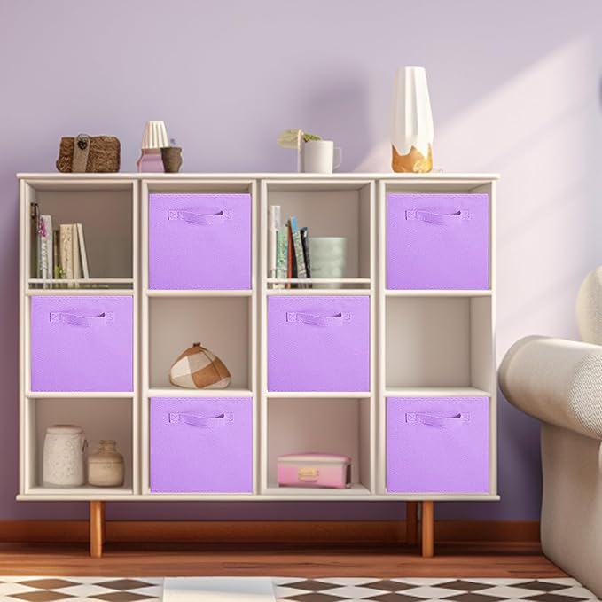 ShellKingdom Storage Bins, Foldable Fabric Storage Cubes And Cloth Storage Organizer Drawer For Closet And Toys Storage, 6 Pa