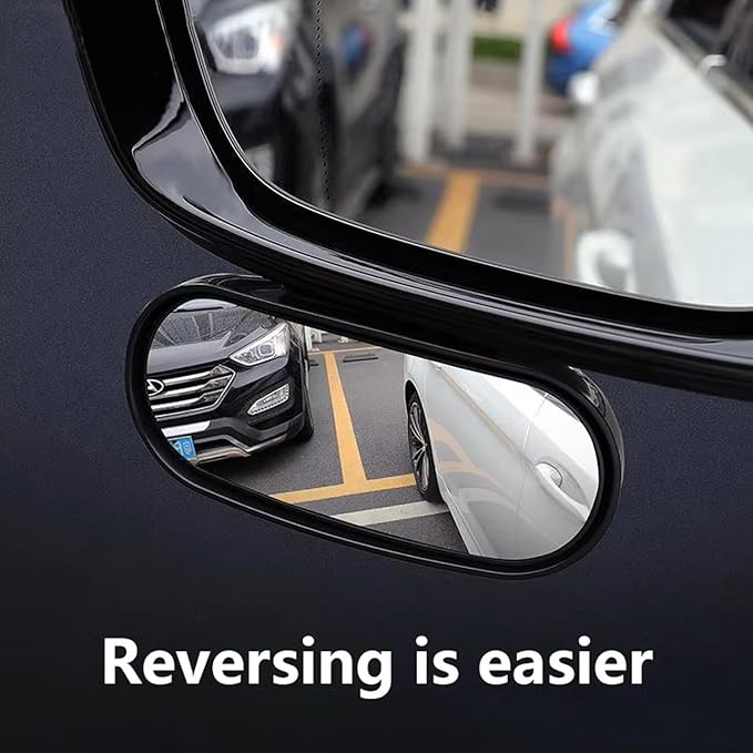 360 ° HD Blind Spot Car Mirror Rectangular, 2Pcs Blind Spot Car Rearview Stick on Mirror, Adjustable Blindspot Convex Wide Angle Side Rearview Mirror for Car,Truck,SUV