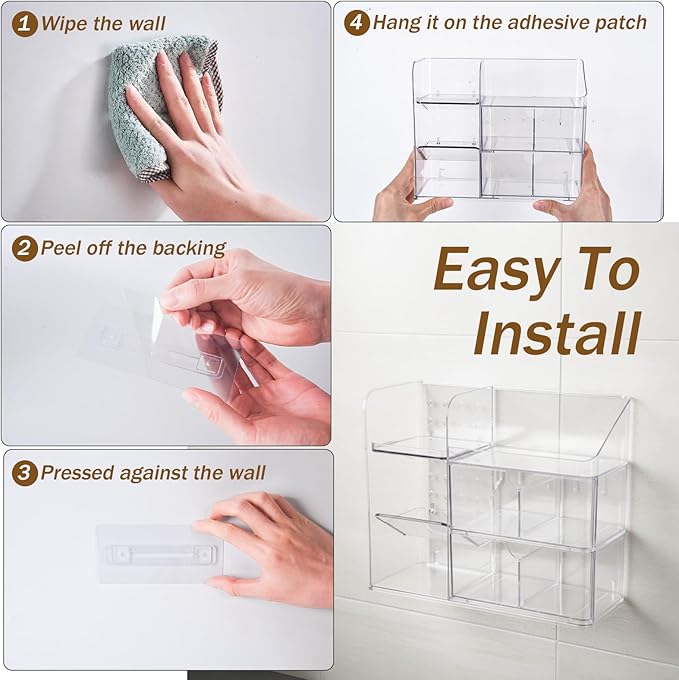3 Tier Medicine Cabinet Organizer, Bathroom Medicine Cabinet Organizer with Removable Dividers, Narrow Makeup Organizer with 