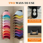 YOUDENOVA 2 Pack Hat Organizer for Baseball Caps, Adhesive or Screw-Mounted Hat Rack Holds 40 Hats, Hat Storage Display for W