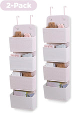 Delta Children GAP babyGap 2-Pack Over the Door Storage Organizer with 4 Pockets, Pink