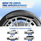 Auto-Trac Snow Chains for Car Tires Passenger Emergency Tire Chains for SUV and Car, Set of 2