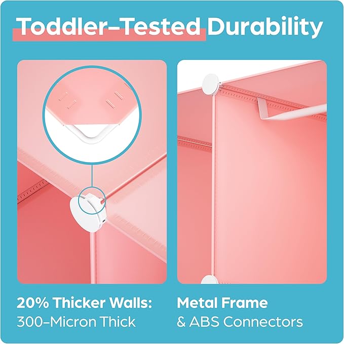 CUBEDIY Baby Closet Organizer for Nursery - Durable Baby Wardrobe Armoire for Closet - Customizable Dresser Shelves - Waterpr