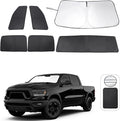 TINGLU Window Shades for Dodge RAM 1500 2019-2026 CrewCab,MegaCab Pickup,2Dr RegularCab,4Dr QuadCab Accessories Car Side Full Windows Windshield Sun Shade Camping Sun UV Rays Privacy Protection 6PCS