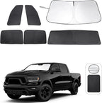 TINGLU Window Shades for Dodge RAM 1500 2019-2026 CrewCab,MegaCab Pickup,2Dr RegularCab,4Dr QuadCab Accessories Car Side Full Windows Windshield Sun Shade Camping Sun UV Rays Privacy Protection 6PCS