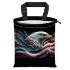 Car Trash Bag Large Hanging Can for Back of Seat, Cute Waterproof Car Garbage Bag for Vehicle, Travelling, Outdoor Cool American Eagle
