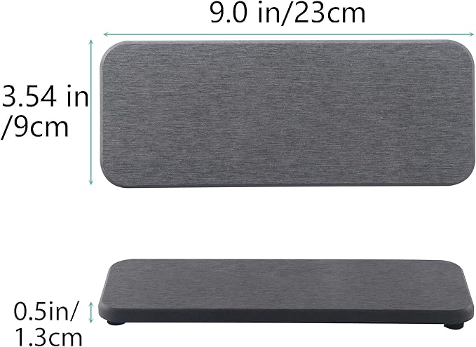 NiuYichee 2 Pcs Water Absorbing Stone Trays, Kitchen/Bathroom Sink Soap Dish, Diatomite Tray Used for Hand Soap & Cosmetic Bo