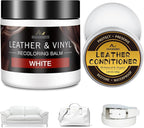 Leather Recoloring Balm with 100ml Mink Oil, White Leather Repair Kit and Scratch Remover for Furniture, Car Seats, Sofas, Dy
