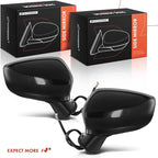 A-Premium Pair (2) Driver and Passenger Side Power Door Mirror - Compatible with Mazda 3, 3 Sport, 2014 2015 2016 - Non-Heate