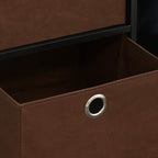 Furinno Basic 3x2 Cube Storage Bookcase Organizer with Bins, Espresso/Brown