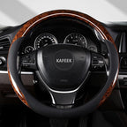 KAFEEK 16 inch Steering Wheel Cover for Ford F150 F250 F350 Ram 4Runner Tacoma Tundra Range Rover, Car Wood Grain Steering Wh