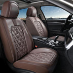Coverado Car Seat Covers Front Seats, 2-Pack Luxury Leathaire Seat Covers for Cars, Waterproof Car Seat Protector, Anti-Slip 