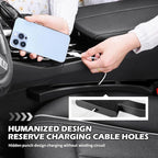 2PCS Deepened Car Seat Gap Filler Organizer,Multi-Purpose 2 in 1 Car Gap Filler with Bottom Charging Opening for Avoiding Item Falling,Universal No Drop Seat Guard for Cars