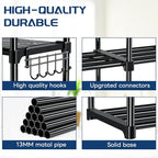 Mavivegue 10 Tiers Shoe Rack Tall Shoe Organizer Shoe Storage 55-65 Pairs Vertical Shoe Shelf Large Shoe Rack Organizer Stack