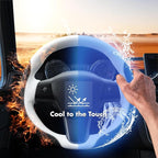 MEWANT Hand Stitched Steering Wheel Cover for Tesla Model 3 2017-2023 / Model Y 2020-2023 for Tesla Model 3/Y Accessories