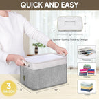 BALEINE 2 Pack Fabric Closet Storage Bins for Shelves, Linen Closet Organizers and Storage, Decorative Baskets for Organizing