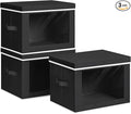 Homsorout Collapsible Storage Bins with Lids - Stackable Storage Containers with Window, 15.7 Inch Fabric Organizing Bins for