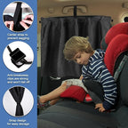XCBYT Car Window Shades - 2 Pack Side Window Sun Shade Privacy Curtains Upgrade Anti-Fallout Hook 99% Light Block Keeps Cooler Car Blackout Covers for Baby Sleeping Camping Travel Nap
