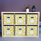 MAX Houser Fabric Storage Bins Cubes Baskets Containers with Dual Plastic Handles for Home Closet Bedroom Drawers Organizers,