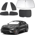 TINGLU Window Shades for Ford Mustang 2015-2023 (NOT Mustang Mach-E) Accessories Car Side Full Windows Rear Triangular Windshield Sun Shade Sun UV Rays Privacy Protection for Camping Relaxing 6PCS