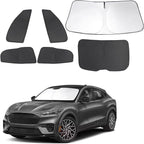TINGLU Window Shades for Ford Mustang 2015-2023 (NOT Mustang Mach-E) Accessories Car Side Full Windows Rear Triangular Windshield Sun Shade Sun UV Rays Privacy Protection for Camping Relaxing 6PCS