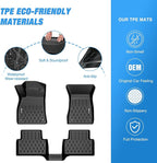 Nilight TPE Floor Mats for Audi A5 S5 2025 2026 New Body All Weather Custom Fit Heavy Duty Floor Liners