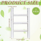 Cinnvoice 2 Pcs Wooden Tea Towel Ladder Rustic Hand Towel Stand Rack Mini Countertop Towel Stand Farmhouse Wood Counter Towel