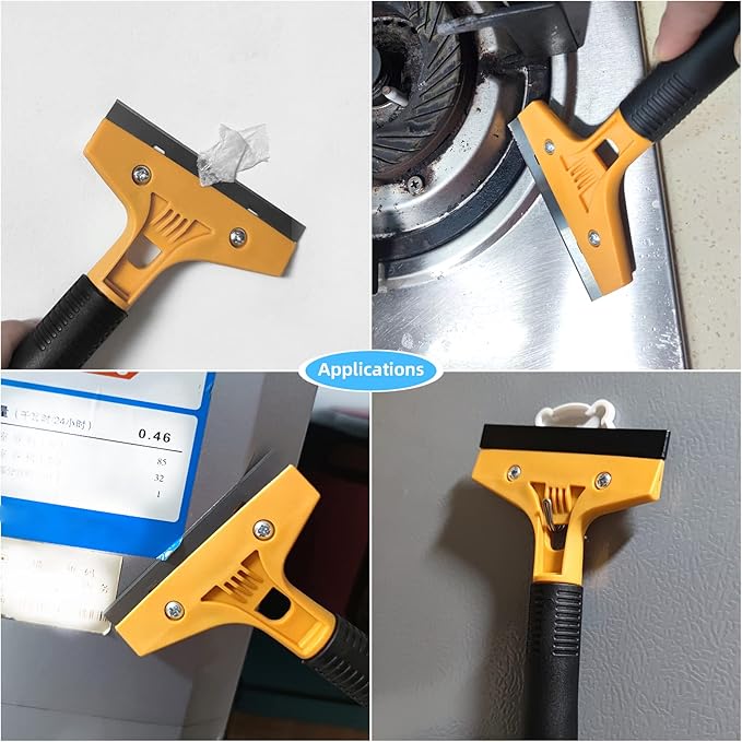 NEWISHTOOL Window Film Kit Vinyl Wrap Tools Includes Razor Scraper, Film Cutter, Ruler Squeegee and Tint Squeegee for Window Privacy Film Installation, Vinyl Applicator
