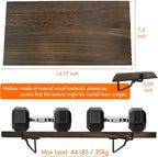 G.CORE 2 Pack Wooden Pegboard Shelves with Brackets, Peg Board Shelf Hooks Assortment Organizer Accessory, Various Tools Stor