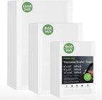 Vacuum Sealer Bags For Food-150 Quart 11"x16"and Quart 8"x12"and Pint 6"x10"-Commercial Grade BPA Free Bag-Durable Customized