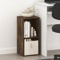 Furinno Fulda Book Shelf, 2-Tier Narrow Bookshelf, Bookcase with 10-in Width Storage Shelf, 9.3 x 9.8 x 21.2, for Living Room