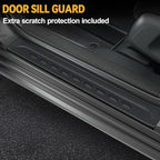 Floor Mats for Honda HR-V 2023-2026, All Weather Floor Mats Trunk Cargo Liner with Backrest Protectors and Door Sill Guards Accessories, Full Coverage Set