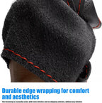 Pack-1 Leather Steering Wheel Cover, Universal Non-Slip Stitch On Wrap, DIY Car Wheel Cover Protector with Needle and Thread 
